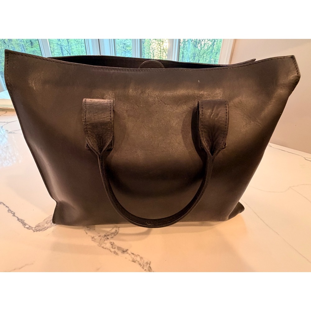 Dooney & Bourke Alto Executive Tote Black Leather Large Vintage Bag - Picture 11 of 14